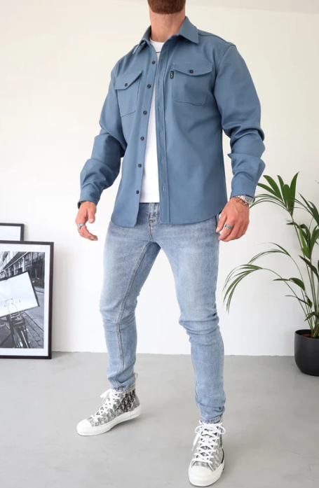 Gabriel - Chaqueta camisera con tapeta de botones