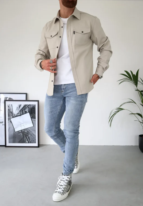 Gabriel - Chaqueta camisera con tapeta de botones