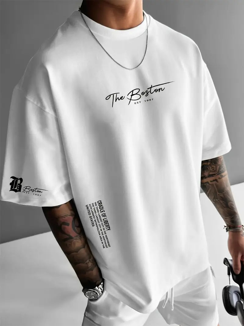 Ralph - Camiseta informal de manga corta para hombre con estampado de letras
