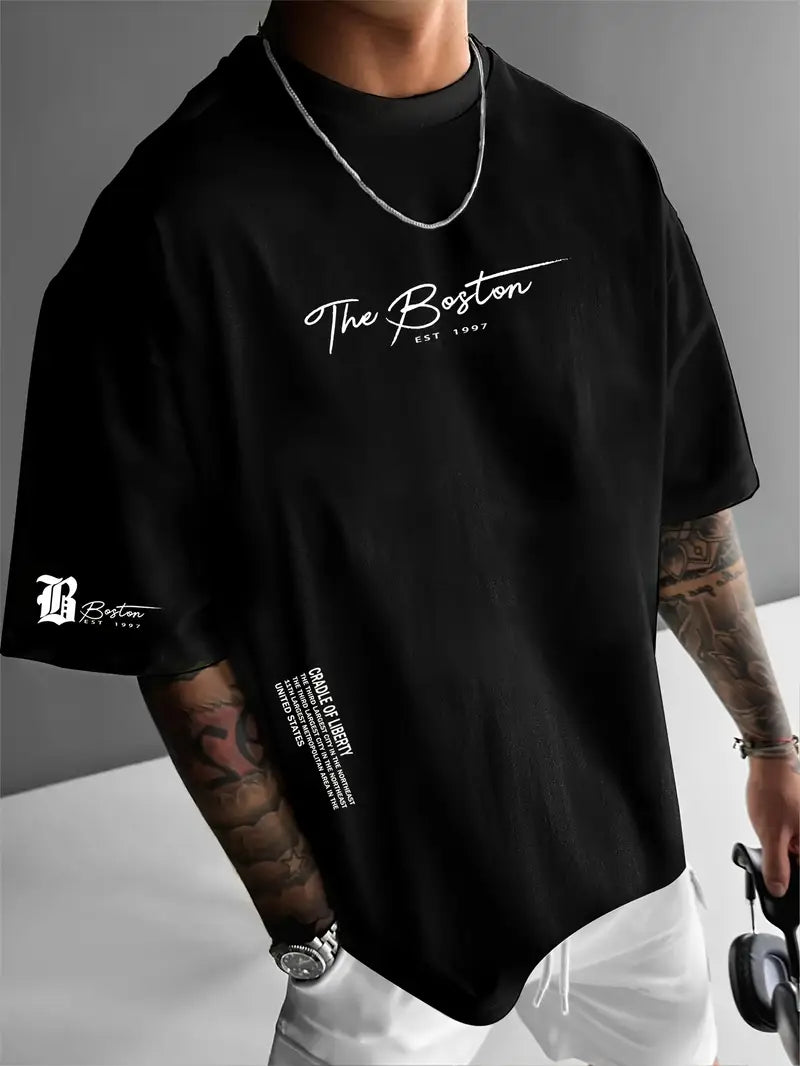 Ralph - Camiseta informal de manga corta para hombre con estampado de letras