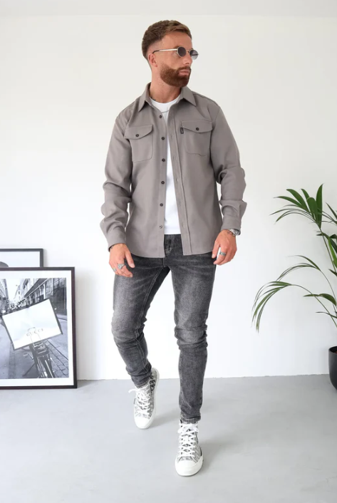 Gabriel - Chaqueta camisera con tapeta de botones