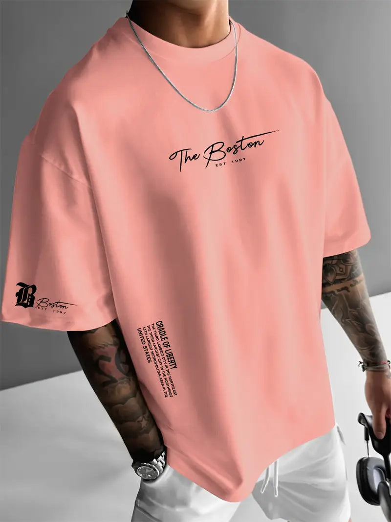Ralph - Camiseta informal de manga corta para hombre con estampado de letras