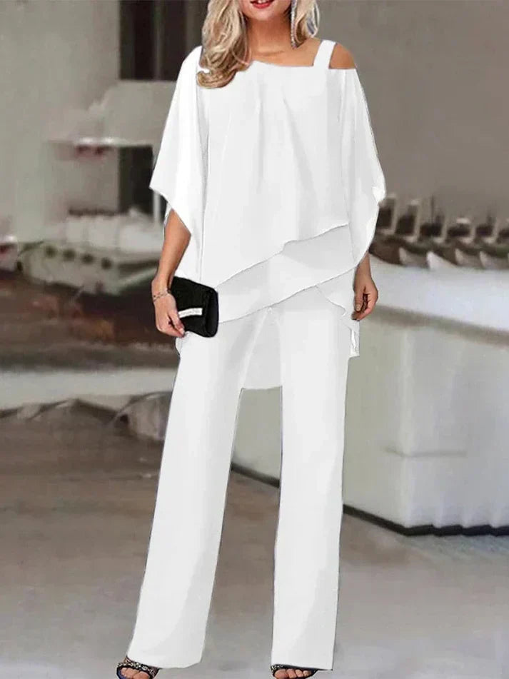 Alaine – Elegante conjunto de gasa de dos piezas