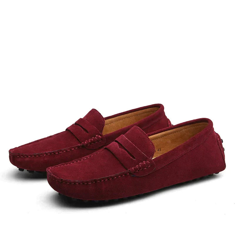 HUGO - Mocasines de ante estilo italian