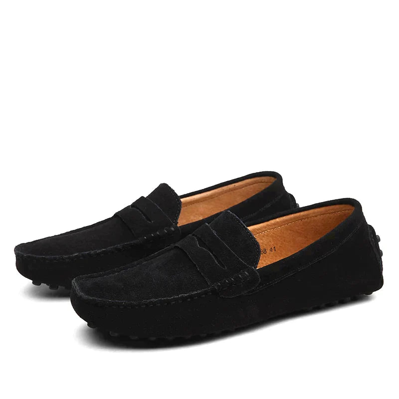 HUGO - Mocasines de ante estilo italian