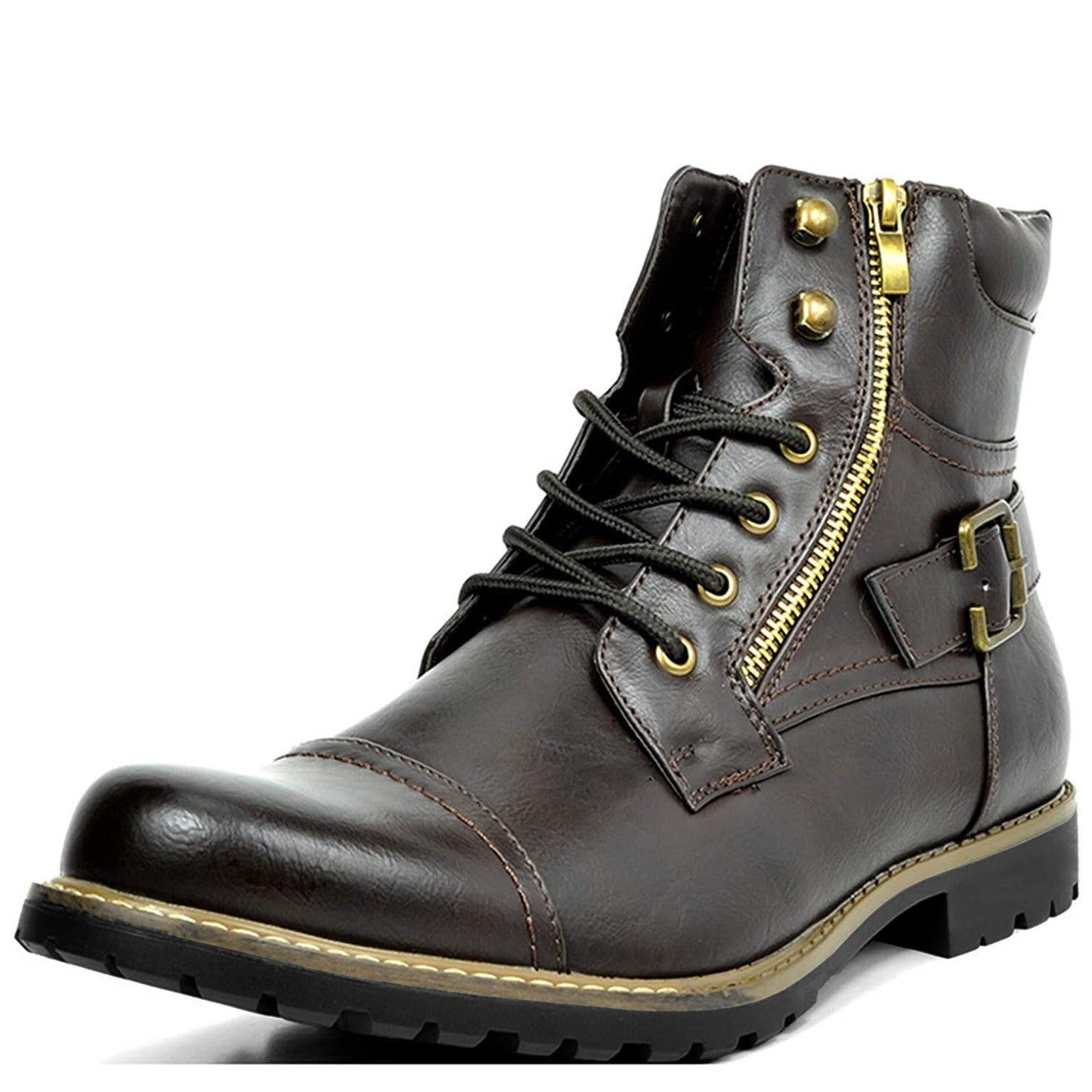Botas de moto de cuero auténtico - Rhion