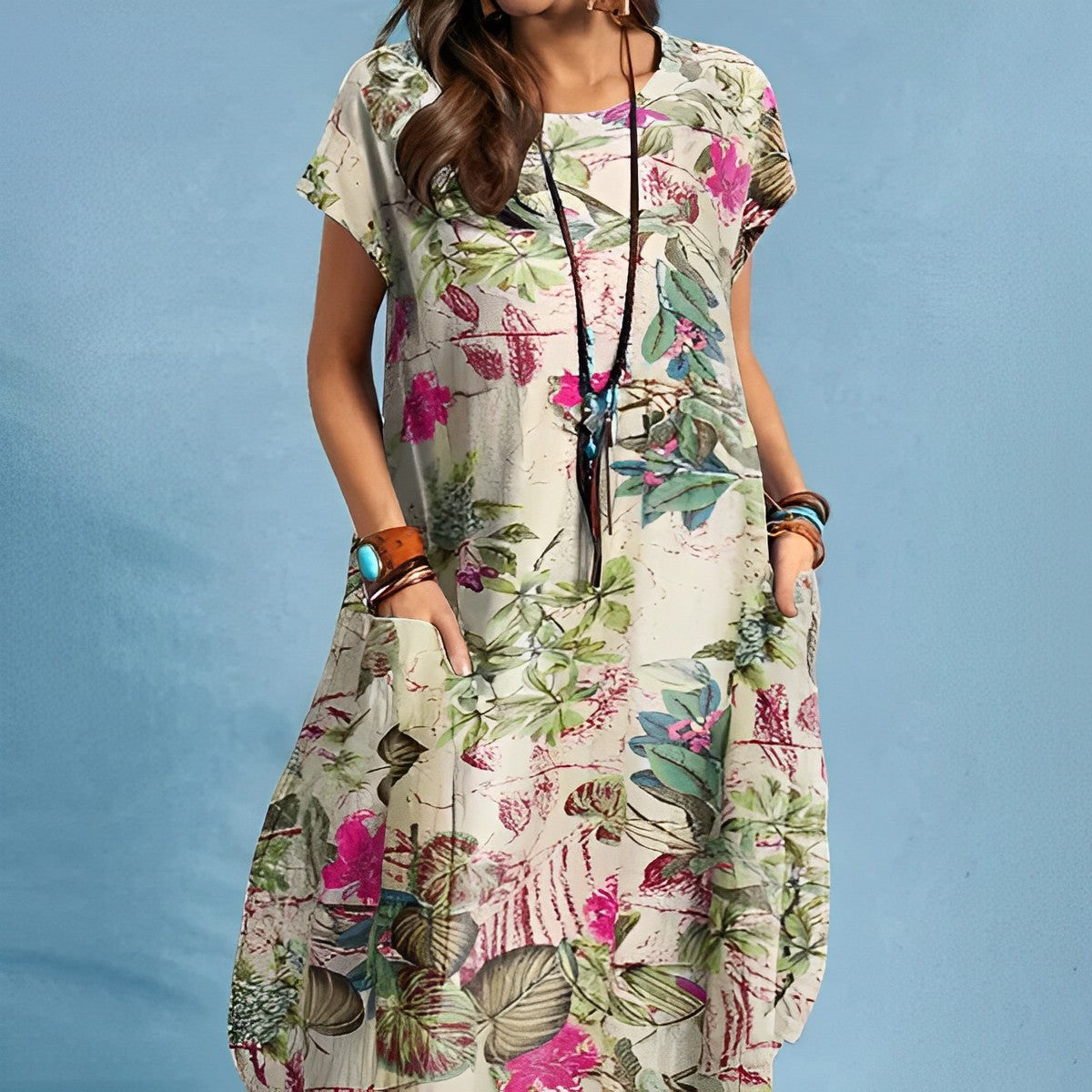 KAJSA - Elegante vestido natura