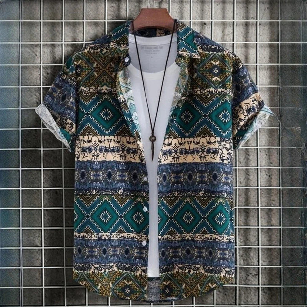 Henry - Camisas hawaianas vintage para hombr