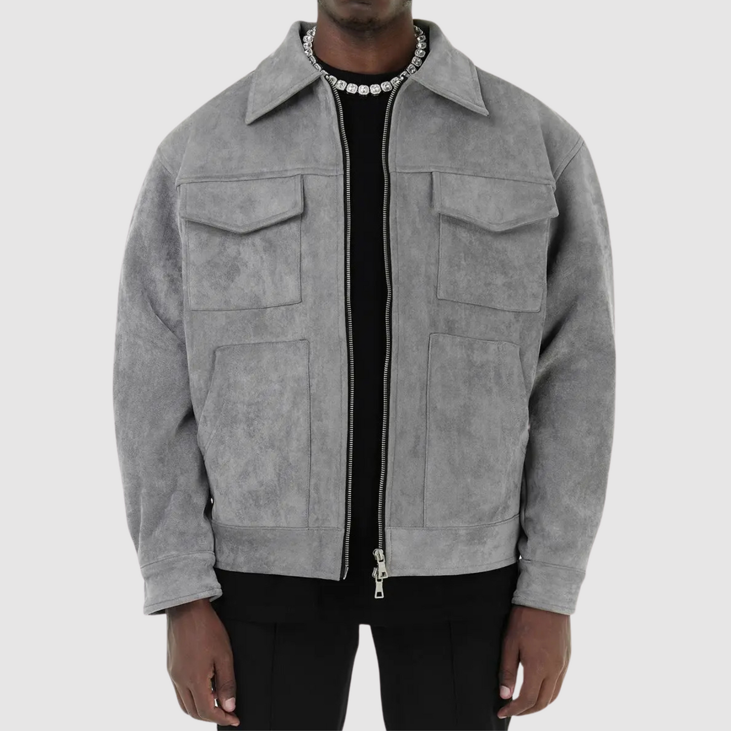 Lionel - Chaqueta de calle clásica de ante