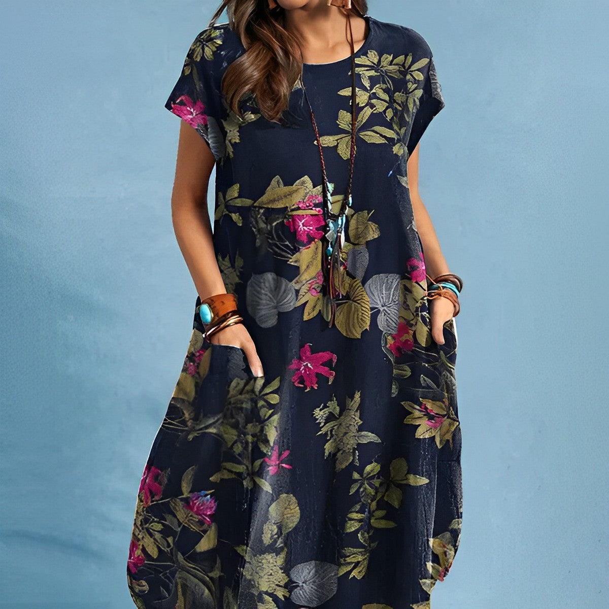 KAJSA - Elegante vestido natura