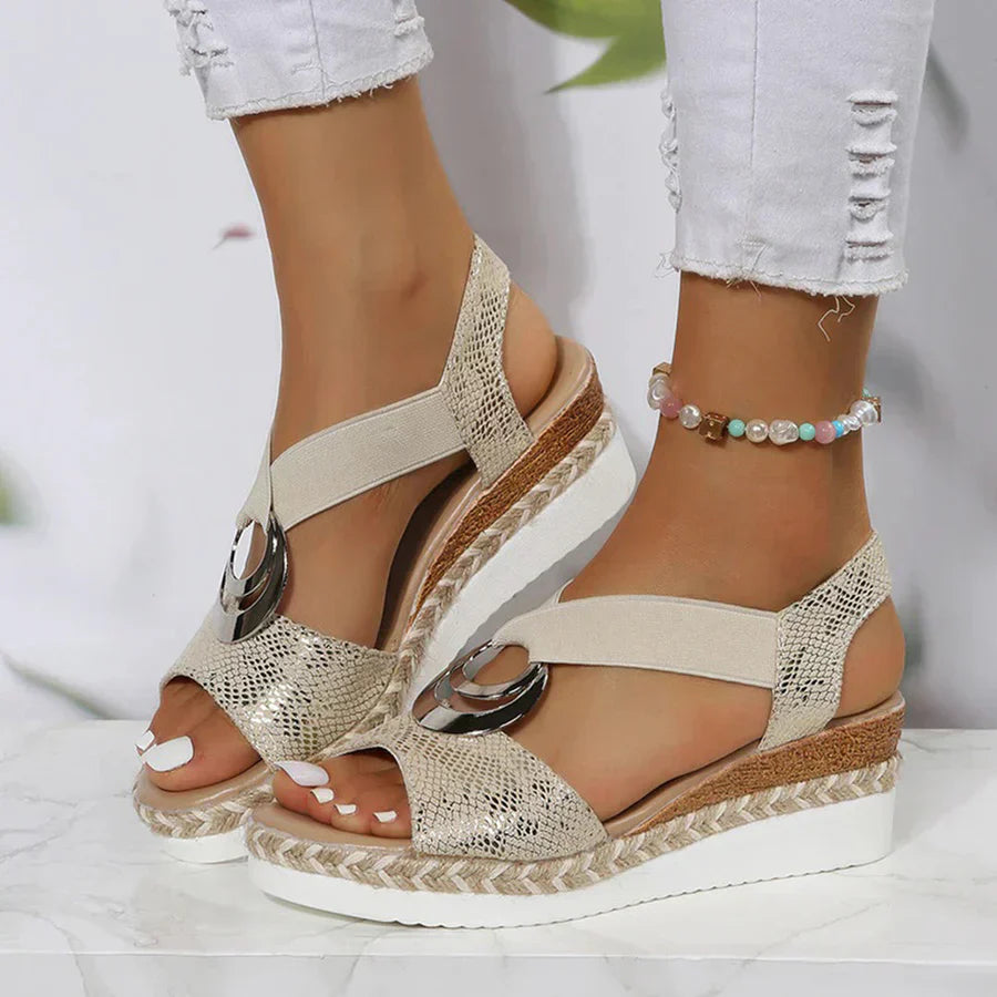 Viola - Cómodas sandalias ortopédicas con tacón de cuña