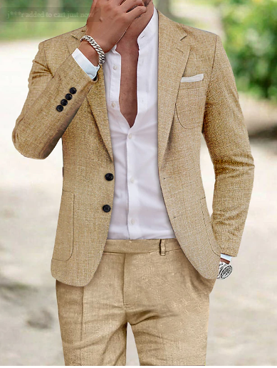 Elegante traje de lino para hombre - Carlo