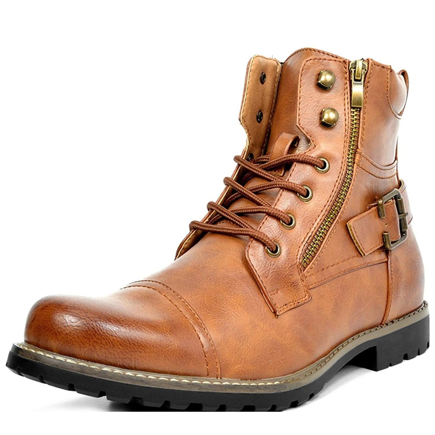 Botas de moto de cuero auténtico - Rhion