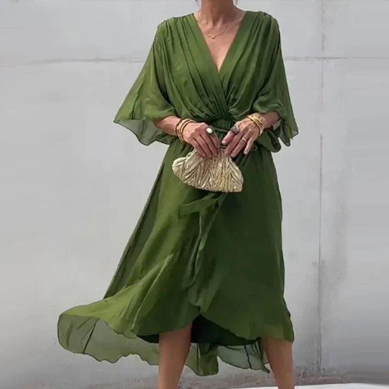 Amanda - Elegante vestido con escote en V