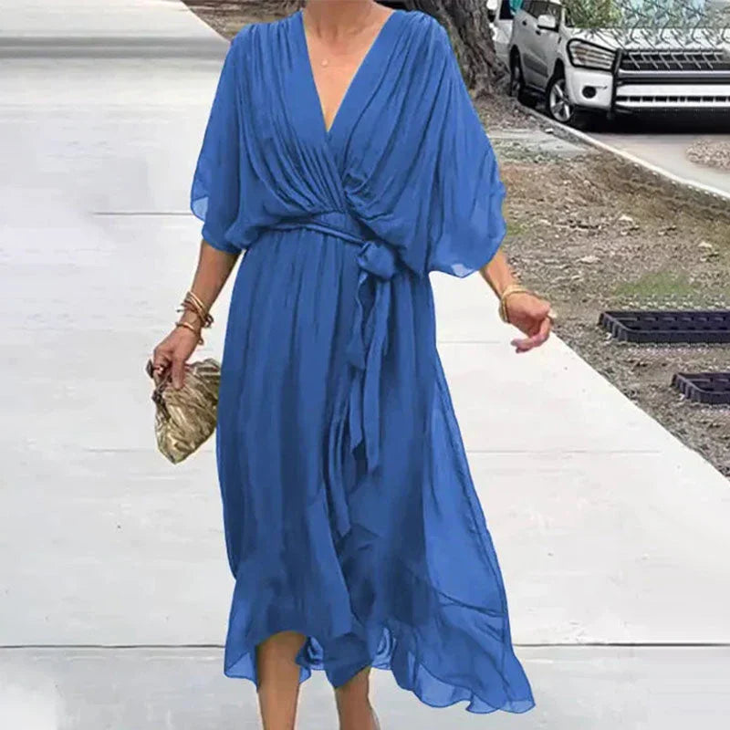 Amanda - Elegante vestido con escote en V