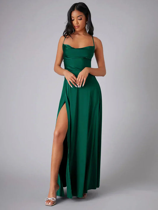 Alvaree – Elegante maxi vestido de satén