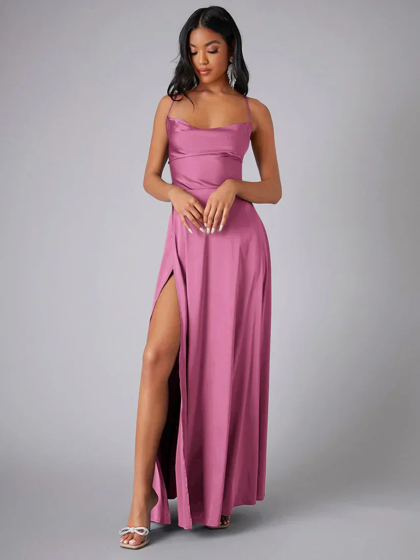 Alvaree – Elegante maxi vestido de satén