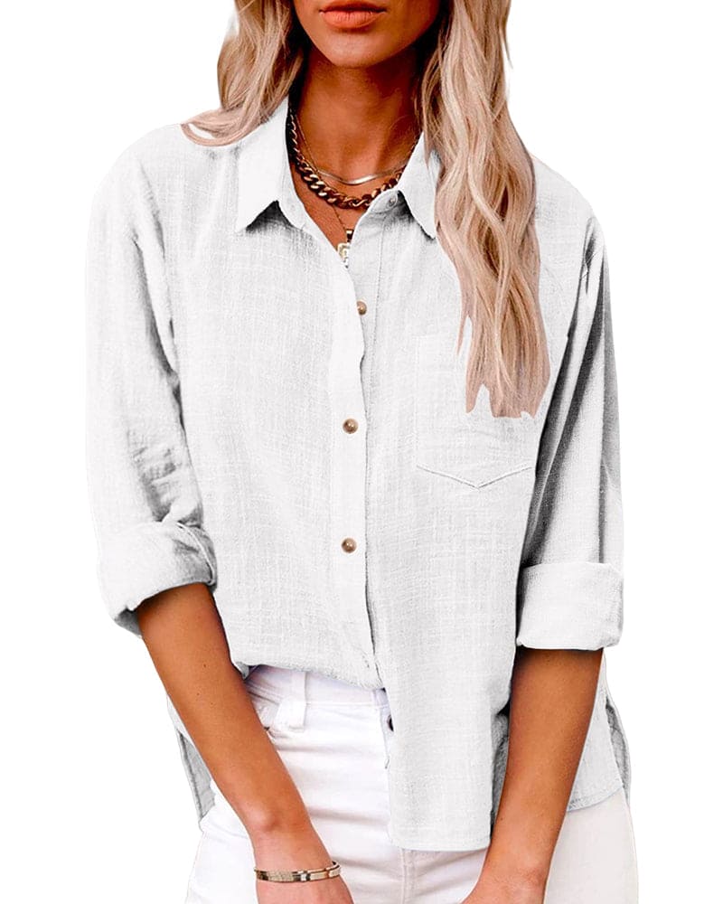 Zuki – Blusa de algodón y lino