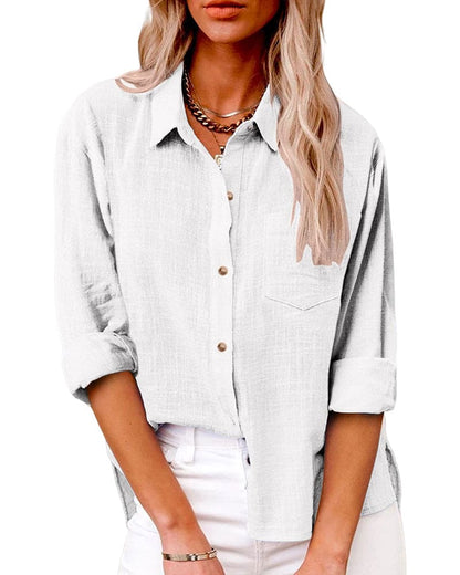 Zuki – Blusa de algodón y lino