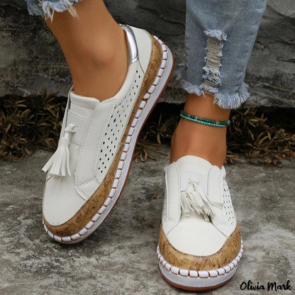 Mocasines con borlas: elegantes mocasines informales con tacón bajo