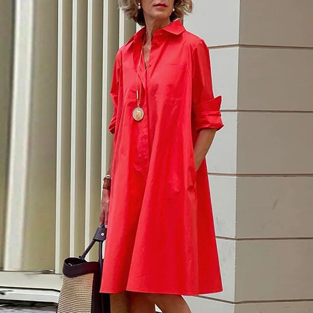 ALLISON - Vestido vintage de manga larga