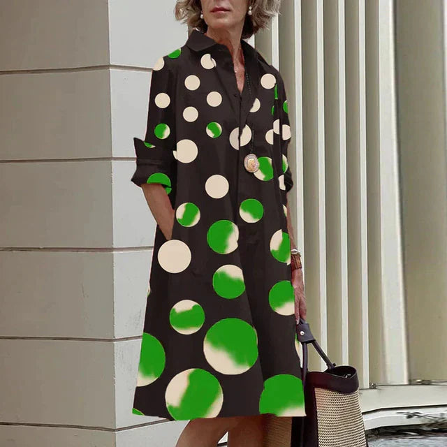 ALLISON - Vestido vintage de manga larga