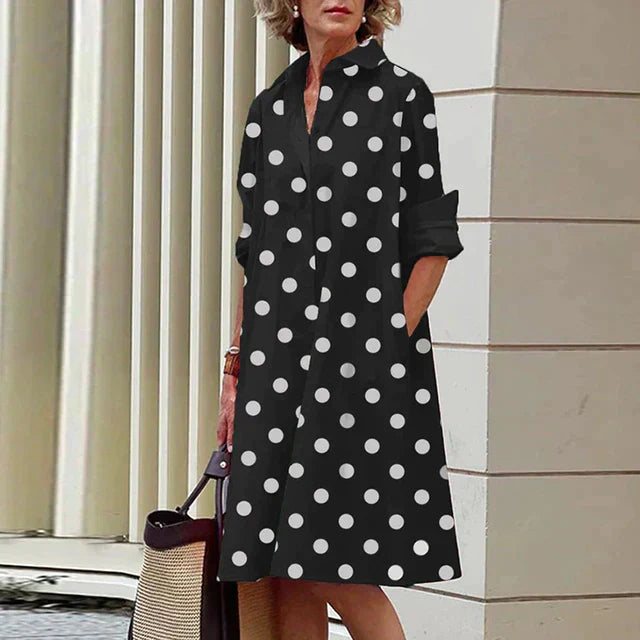ALLISON - Vestido vintage de manga larga