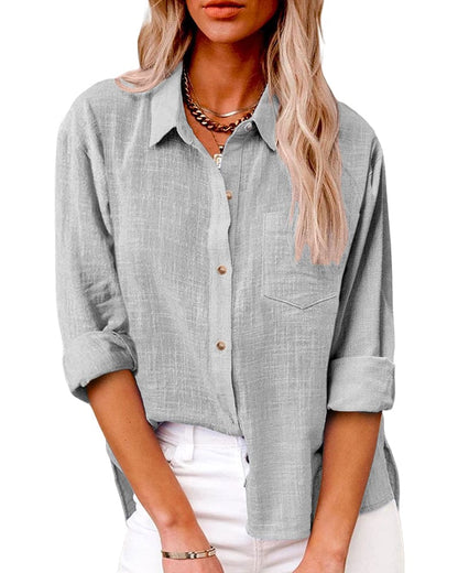 Zuki – Blusa de algodón y lino