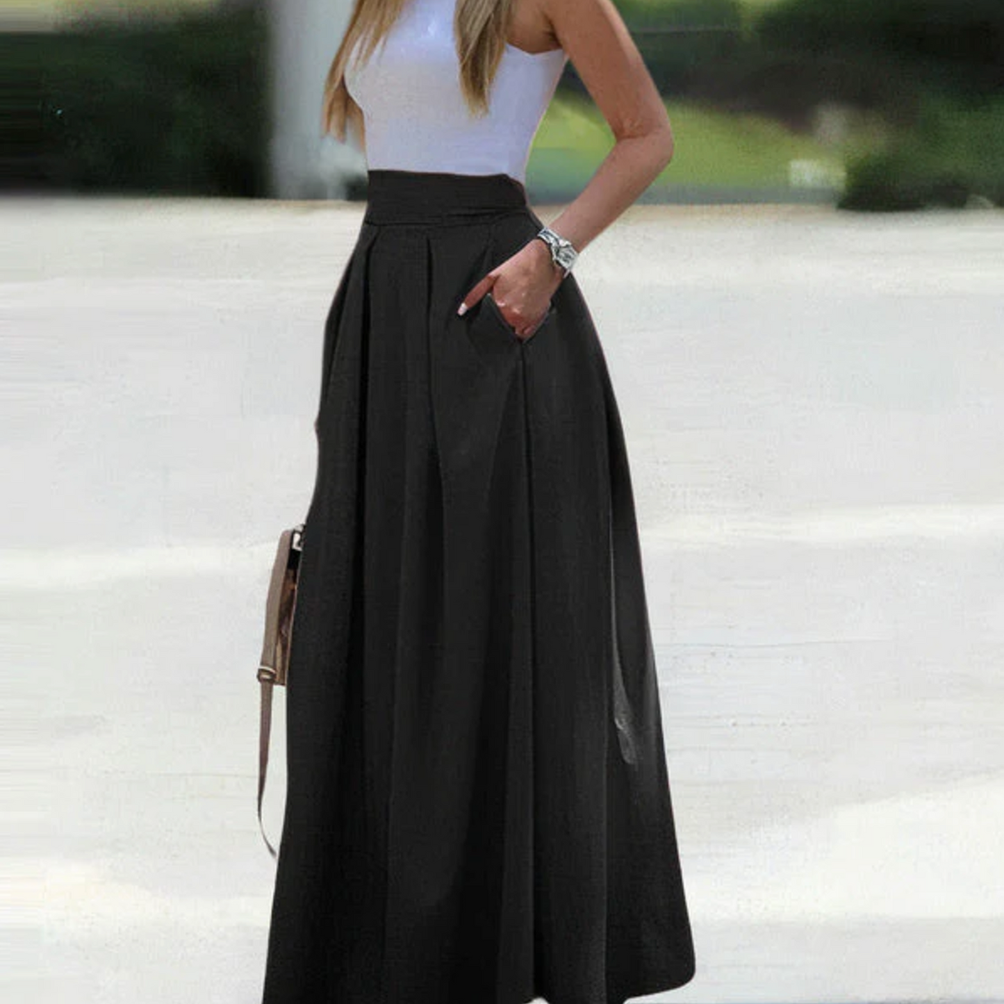 Sadira – Falda elegante, plisada y suelta