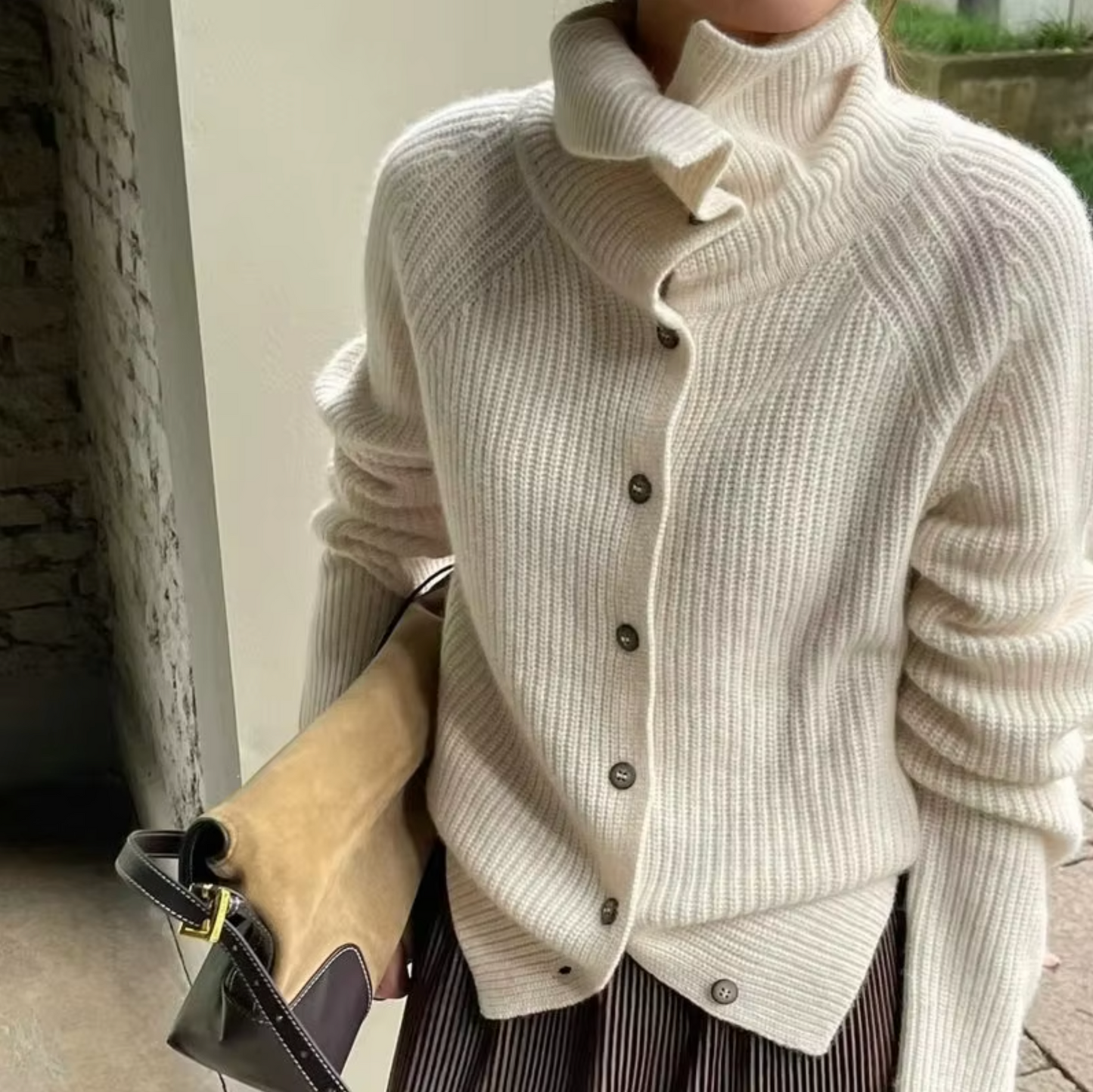 Heike – Jersey de cuello alto de lana y cachemira