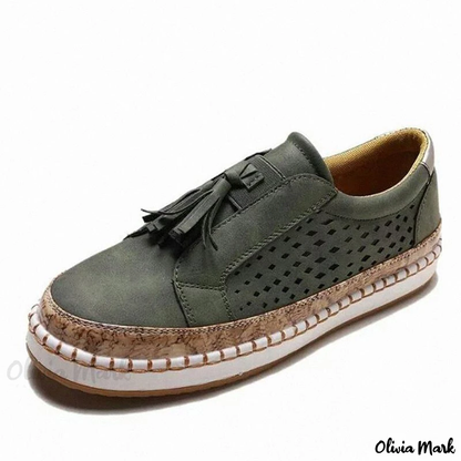 Mocasines con borlas: elegantes mocasines informales con tacón bajo