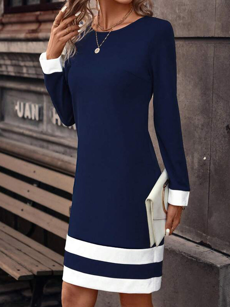 Emily - Vestido de punto de moda con mangas largas para mujer