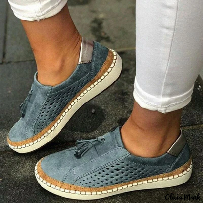 Mocasines con borlas: elegantes mocasines informales con tacón bajo