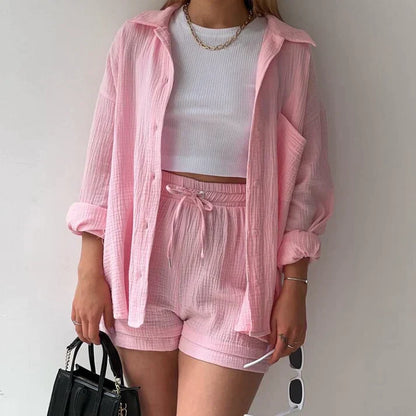 Madelyn - Conjunto de dos piezas con estor plisad