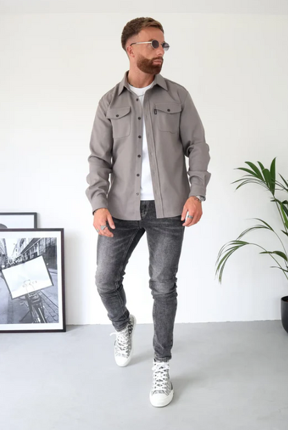 Gabriel - Chaqueta camisera con tapeta de botones