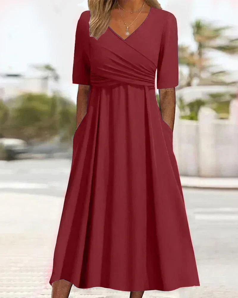 Celeste - Vestido cruzado a la moda