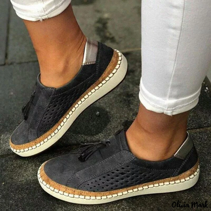Mocasines con borlas: elegantes mocasines informales con tacón bajo