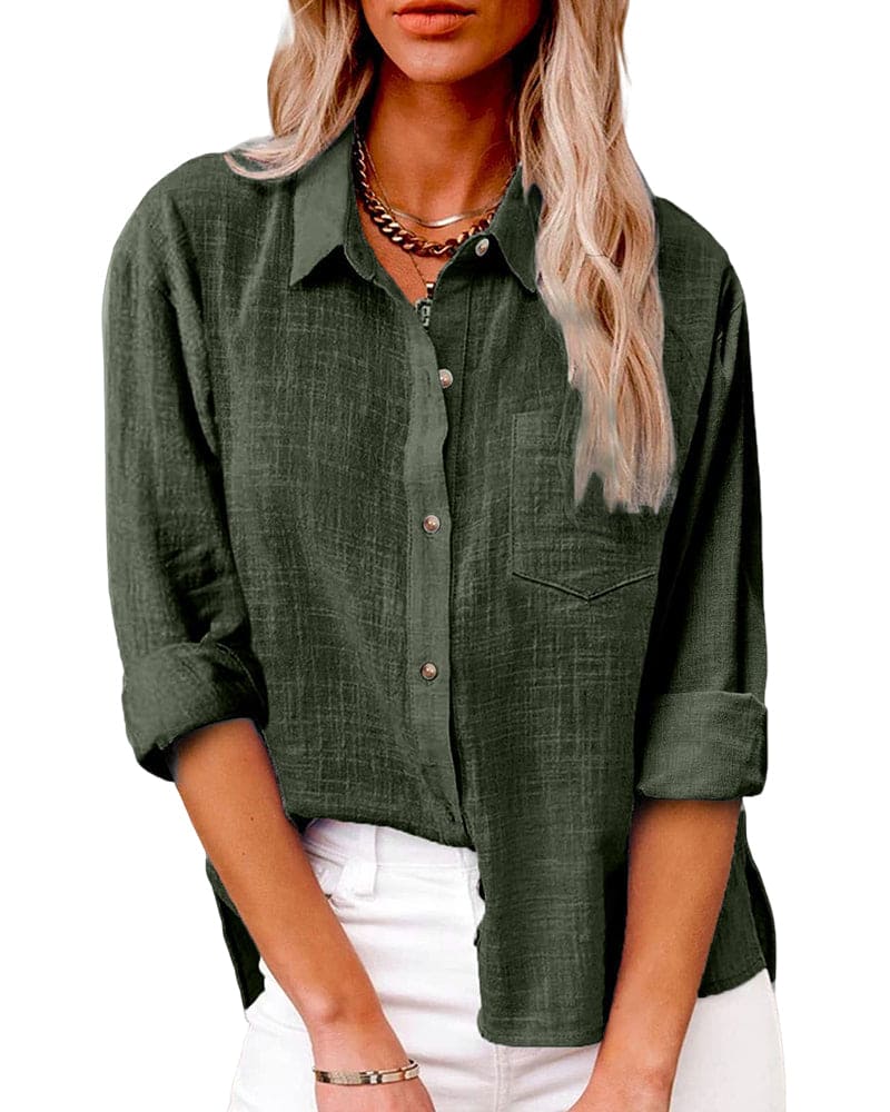 Zuki – Blusa de algodón y lino