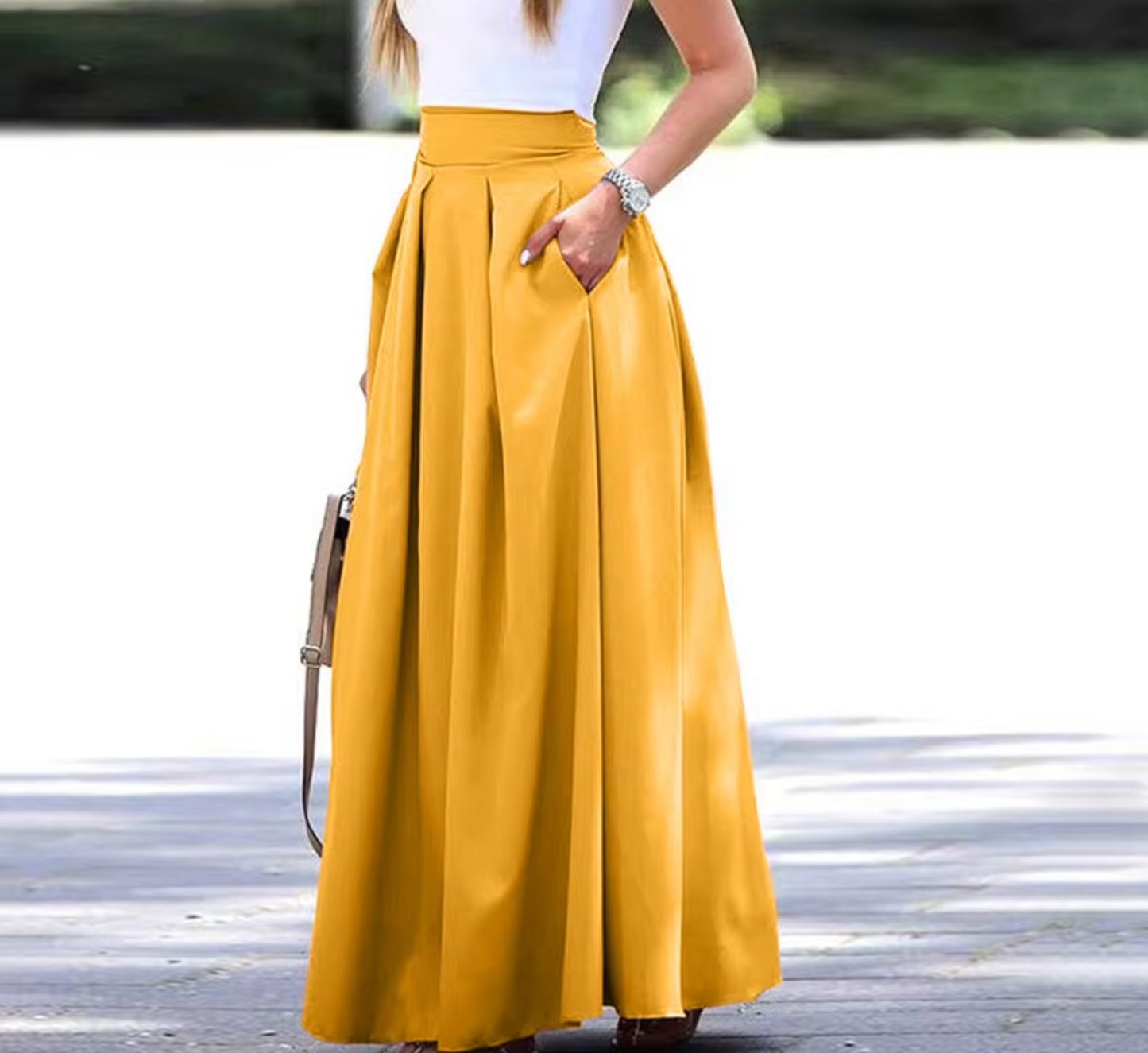 Sadira – Falda elegante, plisada y suelta