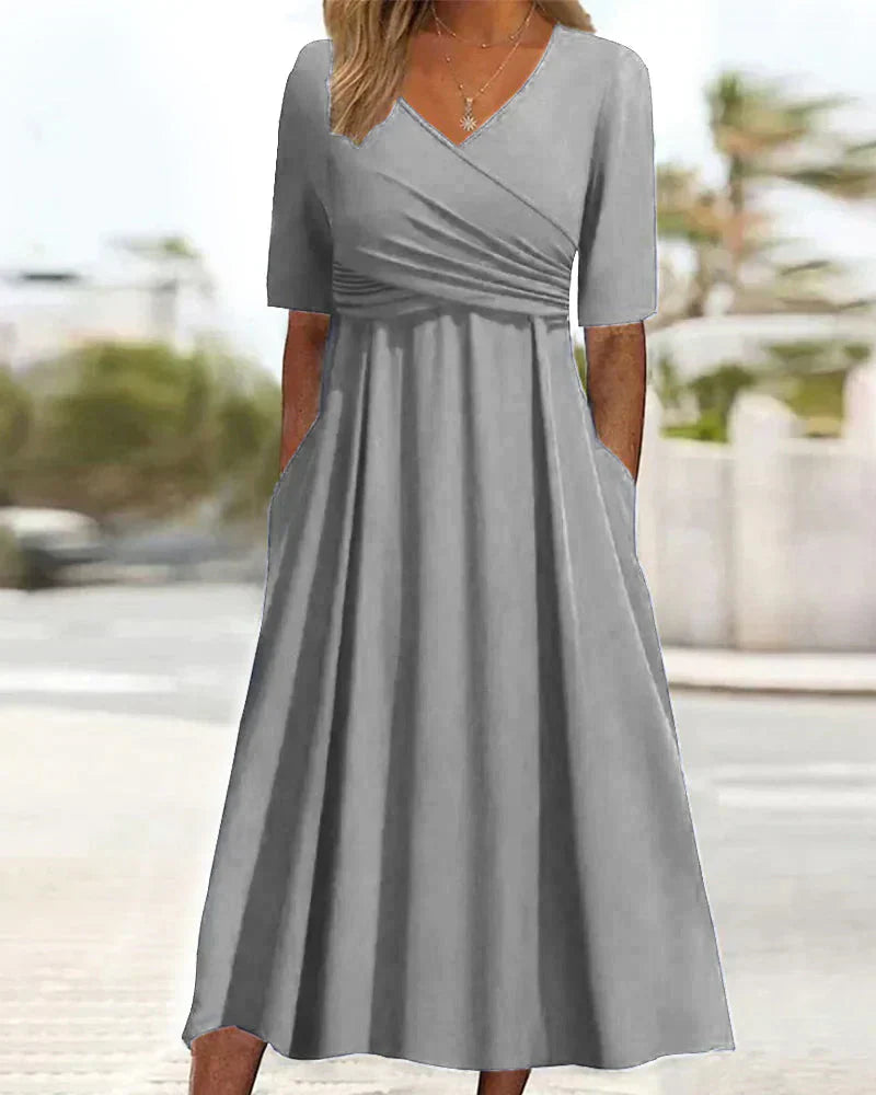 Celeste - Vestido cruzado a la moda