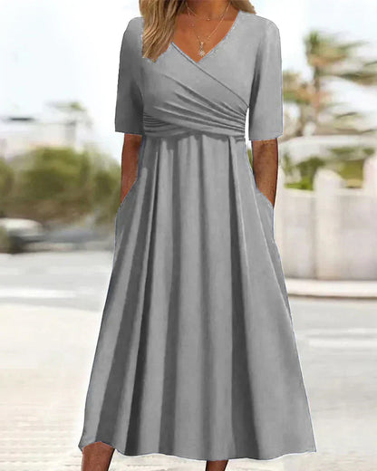 Celeste - Vestido cruzado a la moda