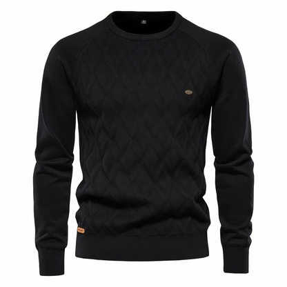 Jersey de punto con rombos para hombre - Adam