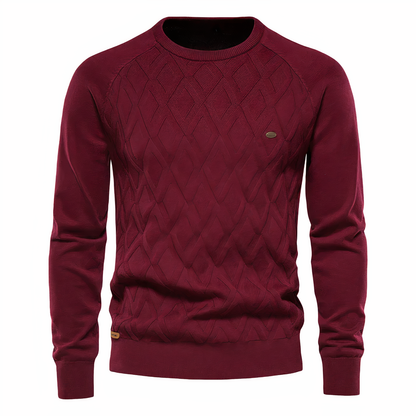 Jersey de punto con rombos para hombre - Adam
