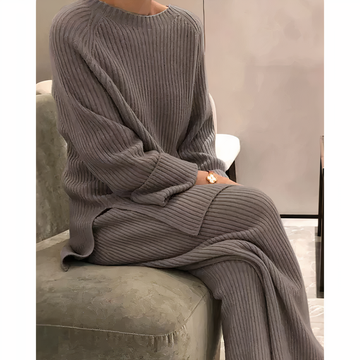 Conjunto informal de jersey y pantalón de punto - Samantha