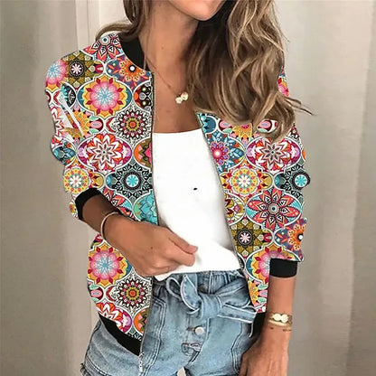 Grace -  Chaqueta estampada con cremaller