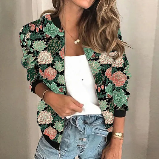 Grace -  Chaqueta estampada con cremaller