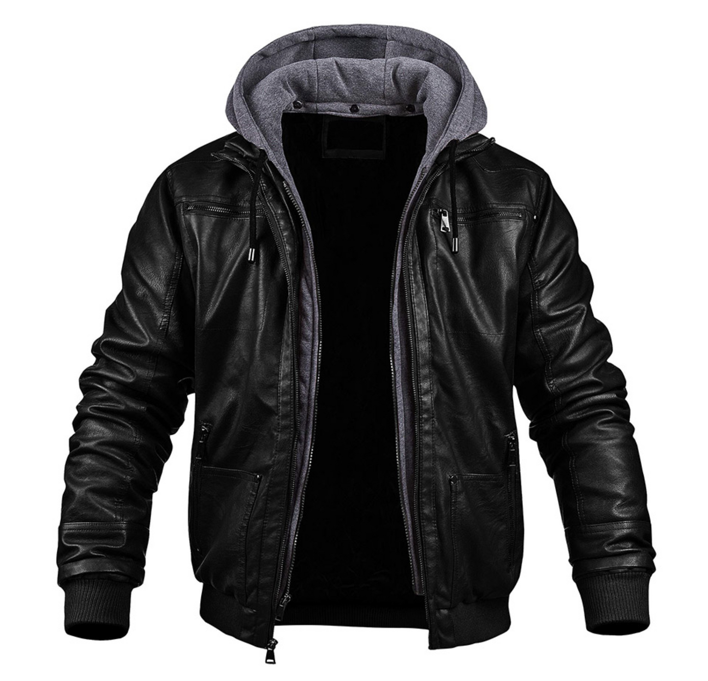 BENJAMIN - Elegante chaqueta de invierno de piel de primera calidad con capucha