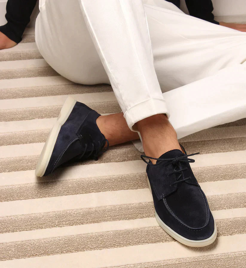 George - Lujosos mocasines con cordones de piel para hombre
