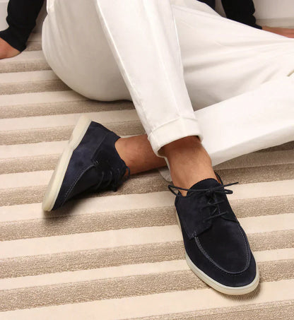 George - Lujosos mocasines con cordones de piel para hombre