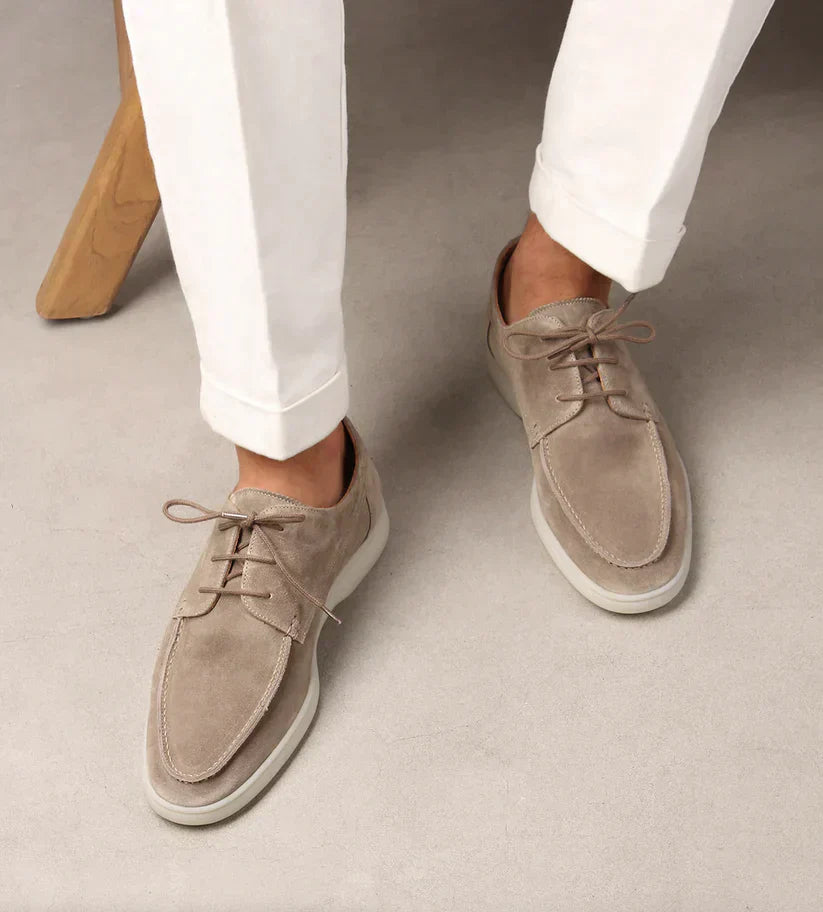George - Lujosos mocasines con cordones de piel para hombre